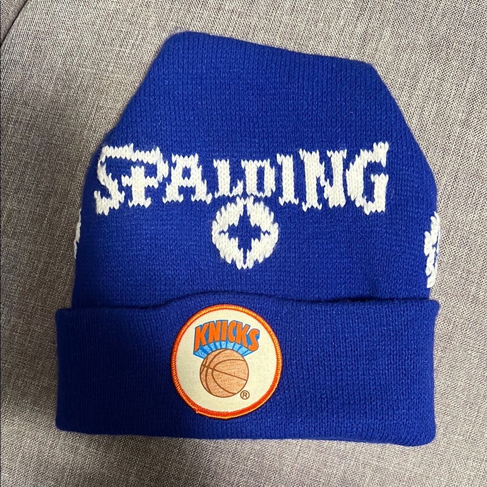 Blue Spalding Knicks Beanie